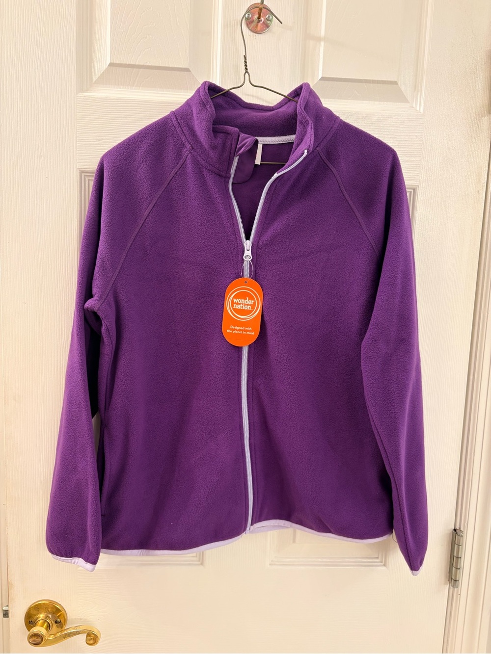 NWT Wonder Nation Bright Purple Fleece Zip-Up